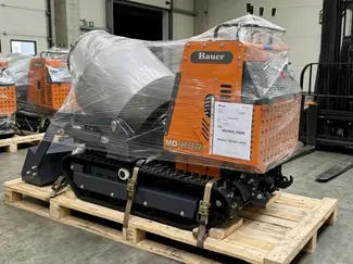 Mini hormigonera Bauer preparada para envío